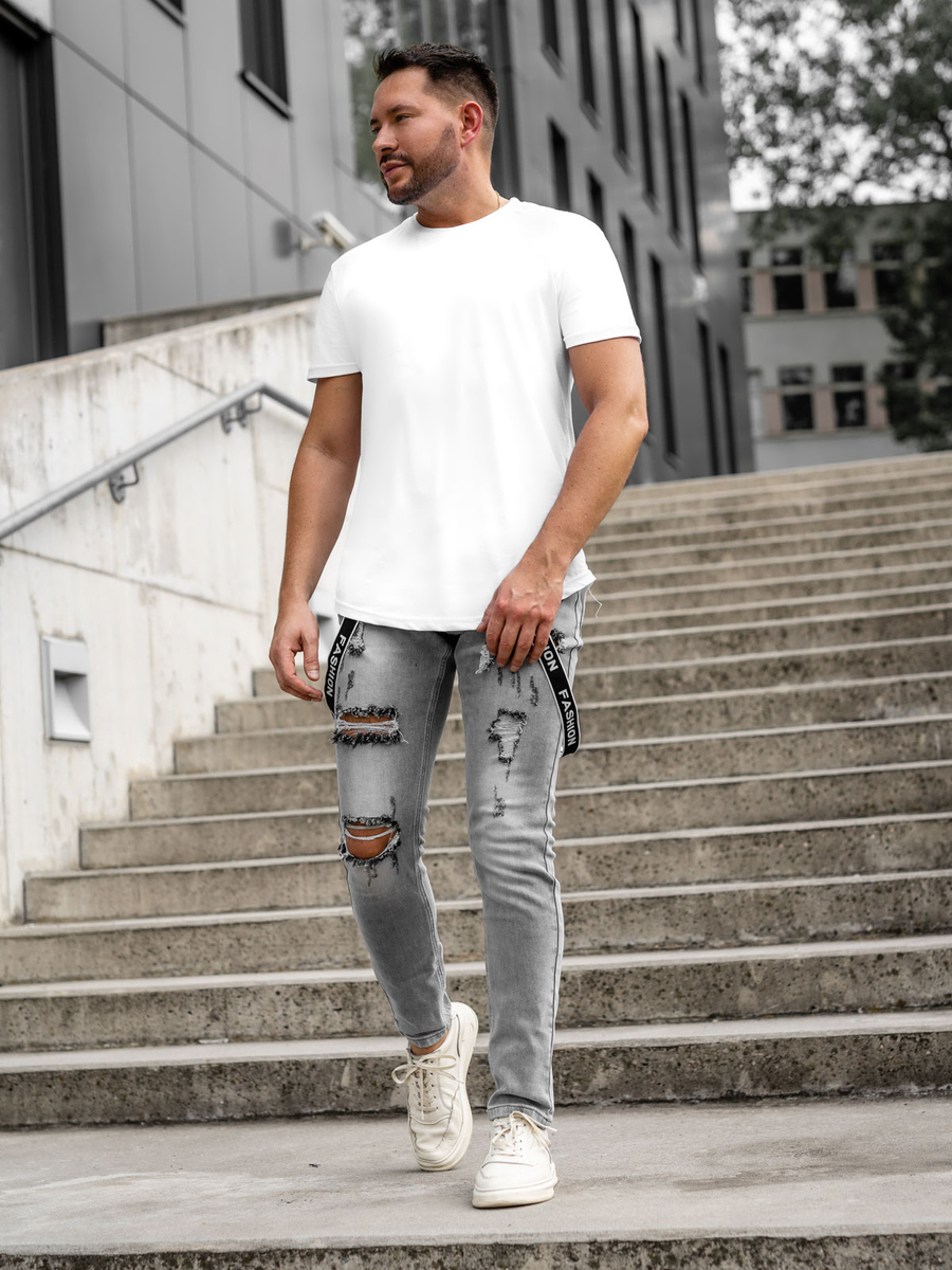 Pantalon Jean Legging Homme Jegging Homme Camps United Blanc Chine