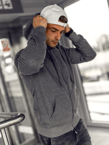 Sweat-shirt à capuche pour homme bleu encre Bolf 2008A