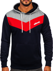 Homme Sweat-shirt imprimé à capuche Gris Bolf W3878