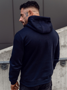 Sweat à capuche homme bleu marine Bolf MB001A