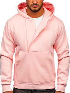 Sweat-shirt à capuche pour homme rose clair Bolf 02