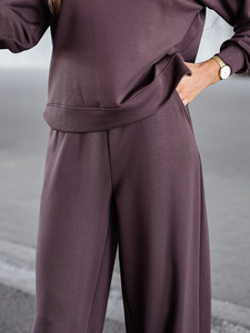 Survêtement zippé deux pièces femme beurre chocolat Bolf 821111