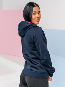 Veste sweat mi-saison femme bleu marine Bolf KSW4009