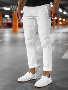 Pantalon chino pour homme blanc Bolf 1146     