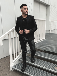 Homme Veste de costume élégante Noir Bolf 1652A