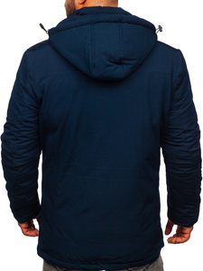 Parka d'hiver pour homme bleue foncée Bolf 5M713