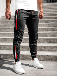 Pantalon de jogging sportif pour homme noir Bolf K10336A
