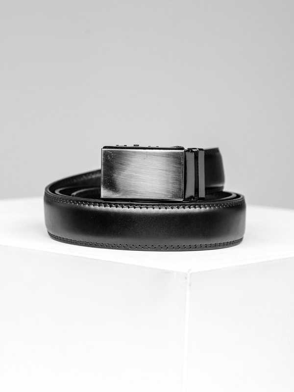 Homme Ceinture en cuir Noir Bolf 52