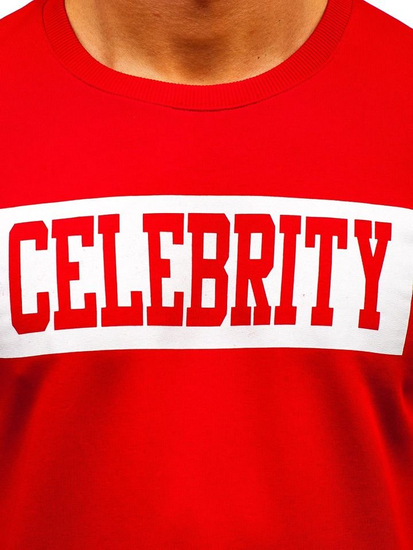 Homme Sweat-shirt imprimé Rouge Bolf 11115