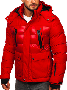 Blouson d'hiver matelassé pour homme rouge Bolf 99527