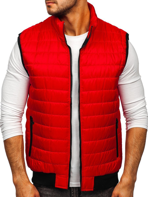 Gilet matelassé rouge pour homme Bolf MY77