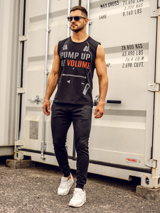 Homme Débardeur imprimé Noir Bolf 14815A