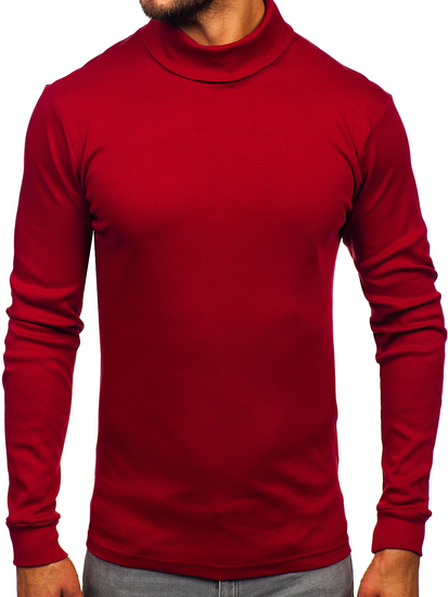 Homme Pull col polo basique Bordeaux Bolf 535