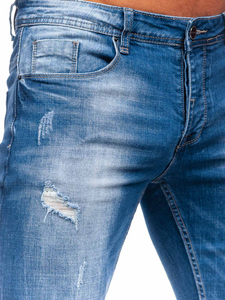 Pantalon en jean regular fit pour homme bleu foncé Bolf MP002BC