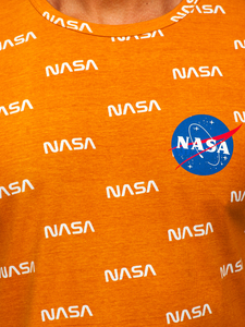 Tee-shirt imprimé pour homme orange Bolf 14950