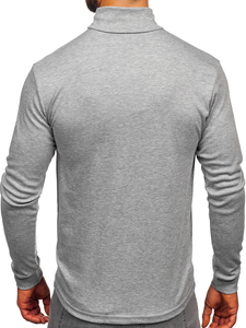 Homme Pull col polo basique Gris Bolf 535