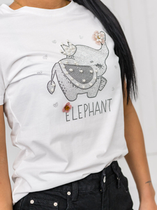 Femme T-shirt imprimé Blanc Bolf 96T625