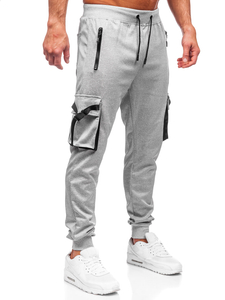 Pantalon de jogging cargo sportrif pour homme gris Bolf 8K1116