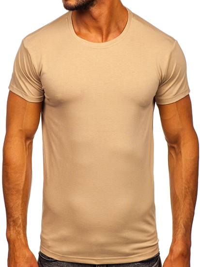 Tee-shirt beige sans imprimé pour homme Bolf 2005-91