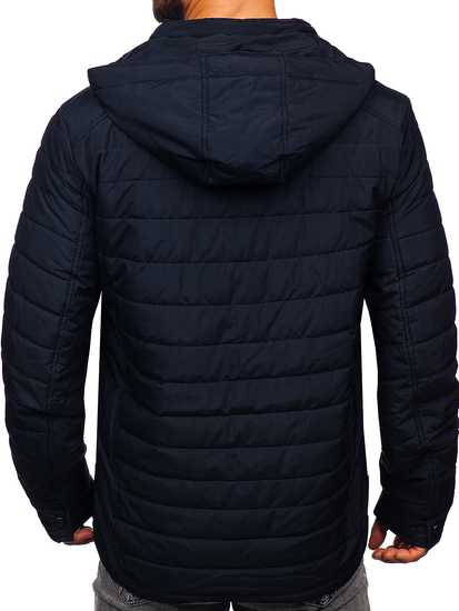 Blouson de transition matelassé pour homme bleu foncé Bolf 22M305