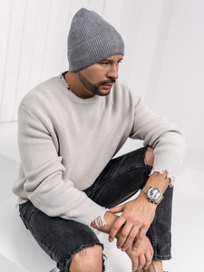 Homme Bonnet d'hiver chaud Gris Bolf 387045