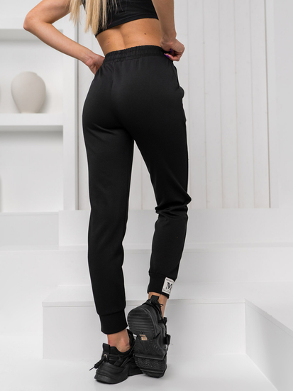 Femme Pantalon jogger Noir Bolf W7803