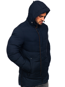 Homme Blouson d'hiver matelassé Bleu foncé Bolf 7330