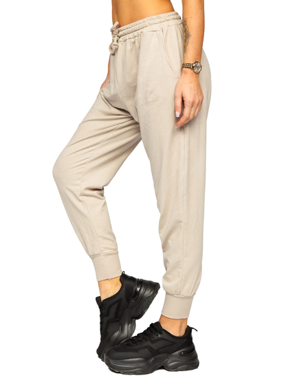 Pantalon sportif beige pour femme Bolf 0011