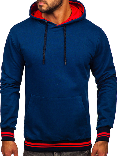 Sweat-shirt à capuche pour homme indigo Bolf 145369