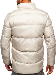 Blouson d'hiver matelassé pour homme beige Bolf 0025
