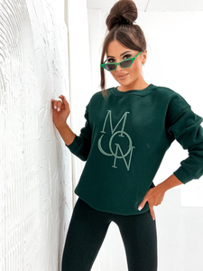 Femme Sweat imprimé chaud Bottle Vert Bolf VE77