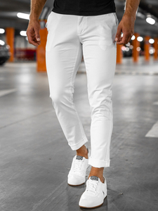 Pantalon chino pour homme blanc Bolf 1146     