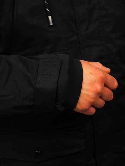 Homme Parka d'hiver Noir Bolf 5M120