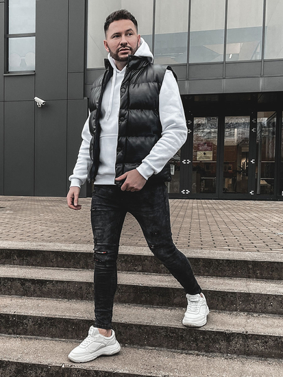 Homme Gilet matelassé Noir Bolf 0023-A