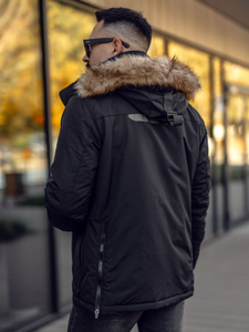 Homme Blouson d'hiver Noir Bolf 1827A2