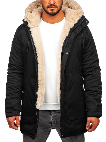 Parka d'hiver pour homme noire Bolf 22M52