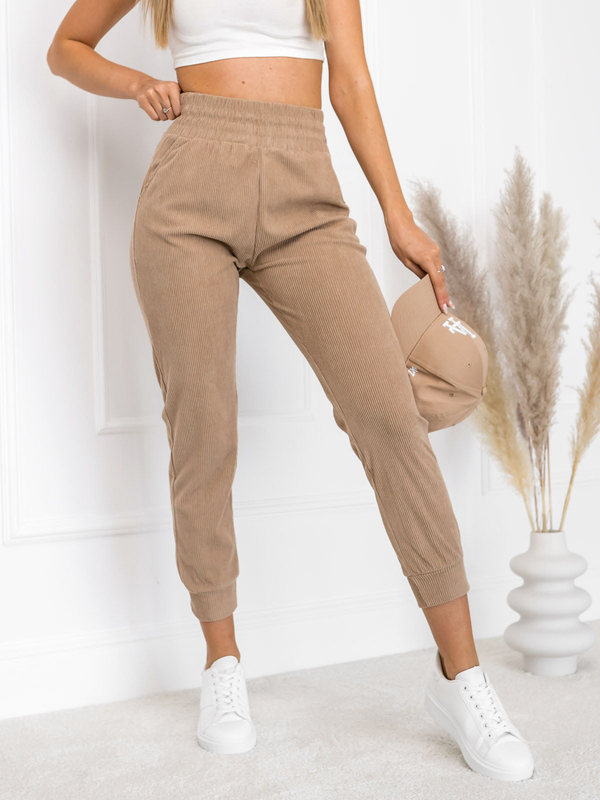 Femme Pantalon sportif en rayures Marron Bolf W7855