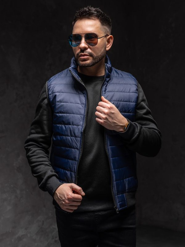 Homme Gilet matelassé Bleu foncé Bolf MY77A1