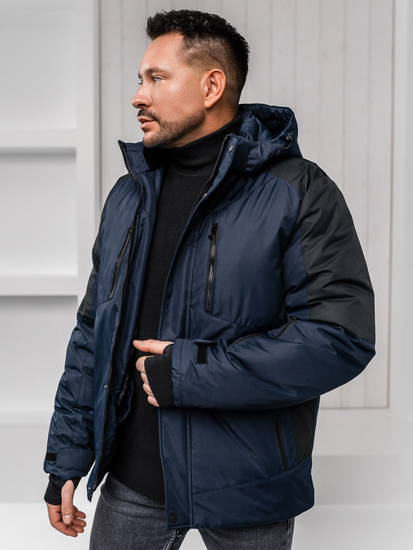 Homme Blouson d'hiver Bleu foncé Bolf 91M9902A1