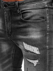 Homme Pantalon en jean slim fit Noir Bolf MP0156N