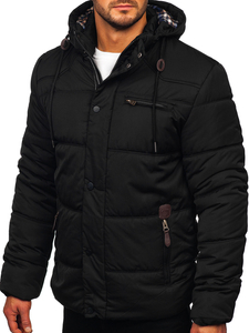 Homme Blouson matelassée d'hiver Noir Bolf EX2123