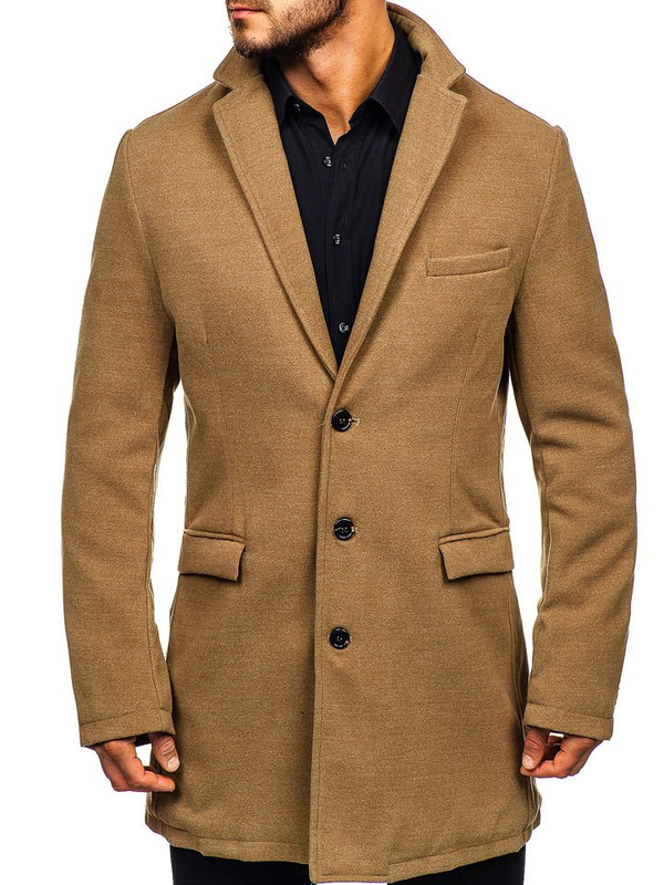 Manteau d'hiver pour homme camel Bolf 1047-1