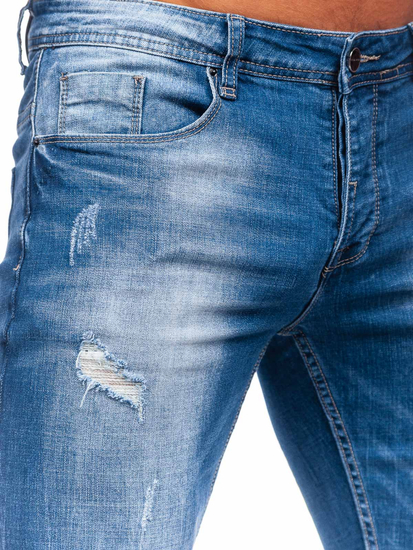 Pantalon en jean regular fit pour homme bleu foncé Bolf MP002BC