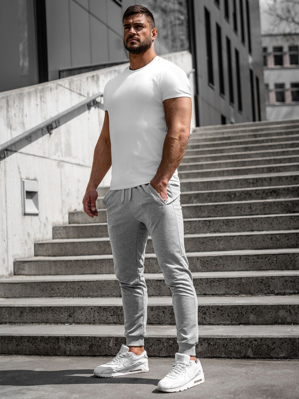 Pantalon jogger de sport pour homme gris Bolf XW02A