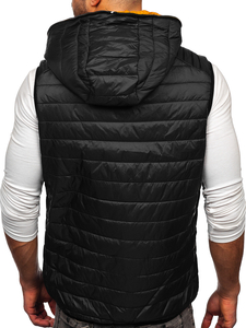 Gilet matelassé à capuche pour homme noir Bolf 7106