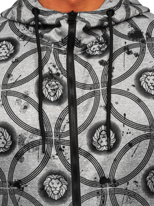 Sweat-shirt avec fermeture à capuche pour homme gris Bolf 27B8122