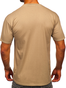 Homme T-shirt basic en coton Beige Bolf B459