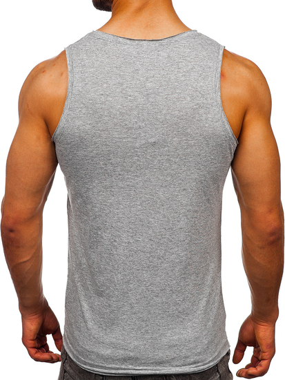Débardeur gris en coton imprimé pour homme Bolf 1205A