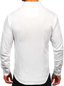 Homme Chemise en mousseline à manches longues Blanc Bolf 506