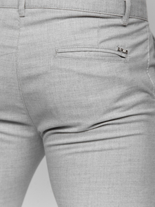 Homme Pantalon à carreaux Gris Bolf 0041